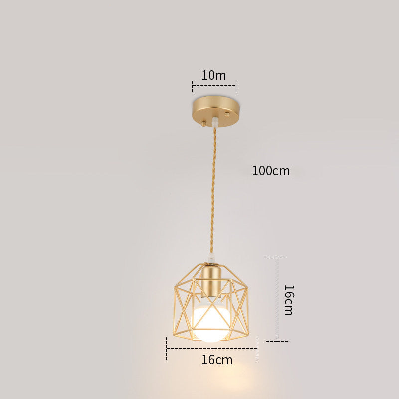 Gold Wrought Iron Pendant Light Fixture