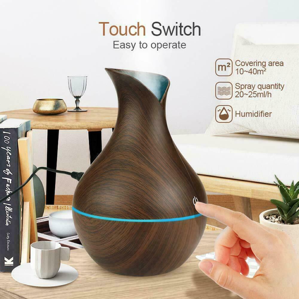 Ultrasonic Humidifier Oil Diffuser Aromatherapy with LED Lights