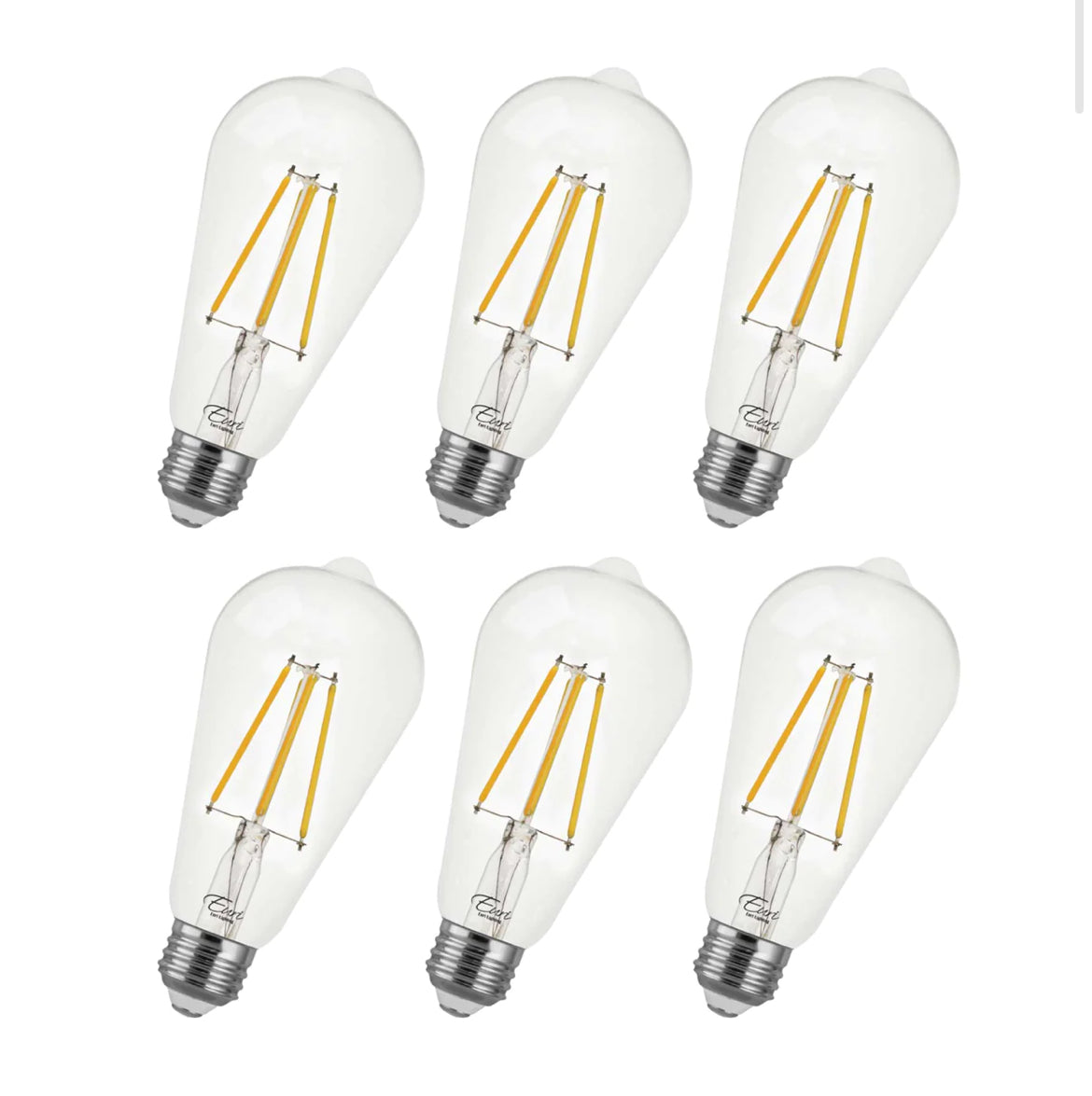 Phos Light  75-Watt Equivalent ST19 E26 Filament LED Light Bulbs 