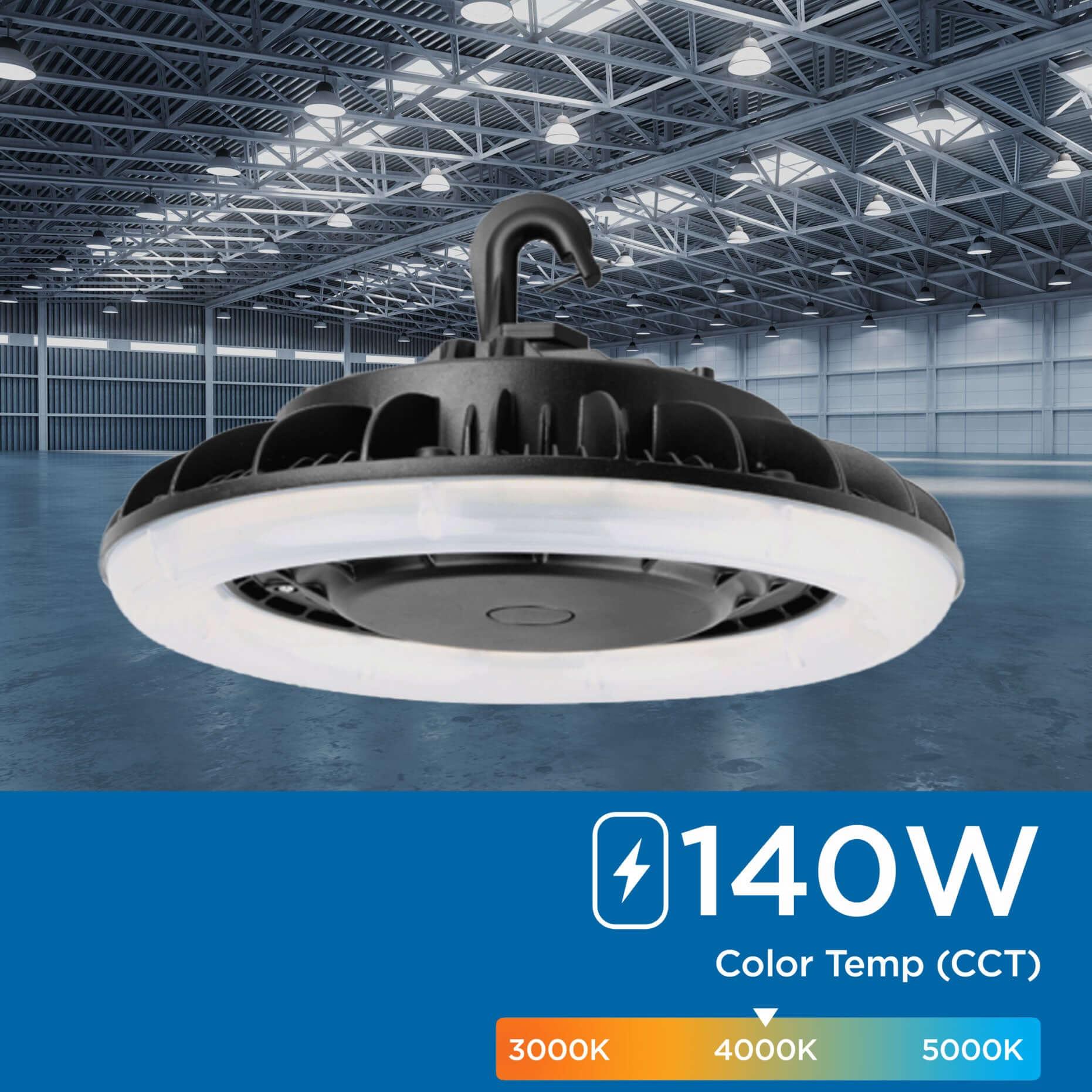 Phos Light 140-Watt LED Economy LED UFO Gym/Warehouse High Bay 17,500 Lumens