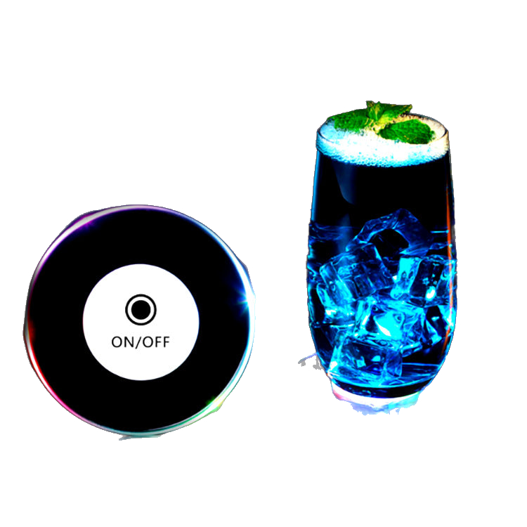 LED Glow Coaster Acrylic Crystal Bar/Home Tableware