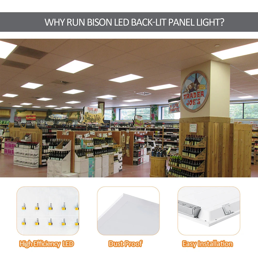 Phos Light DLC Approval CCT Square LED Back Lit Panel Light